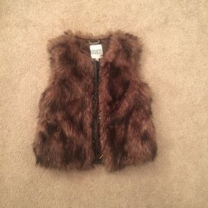 Faux fur vest